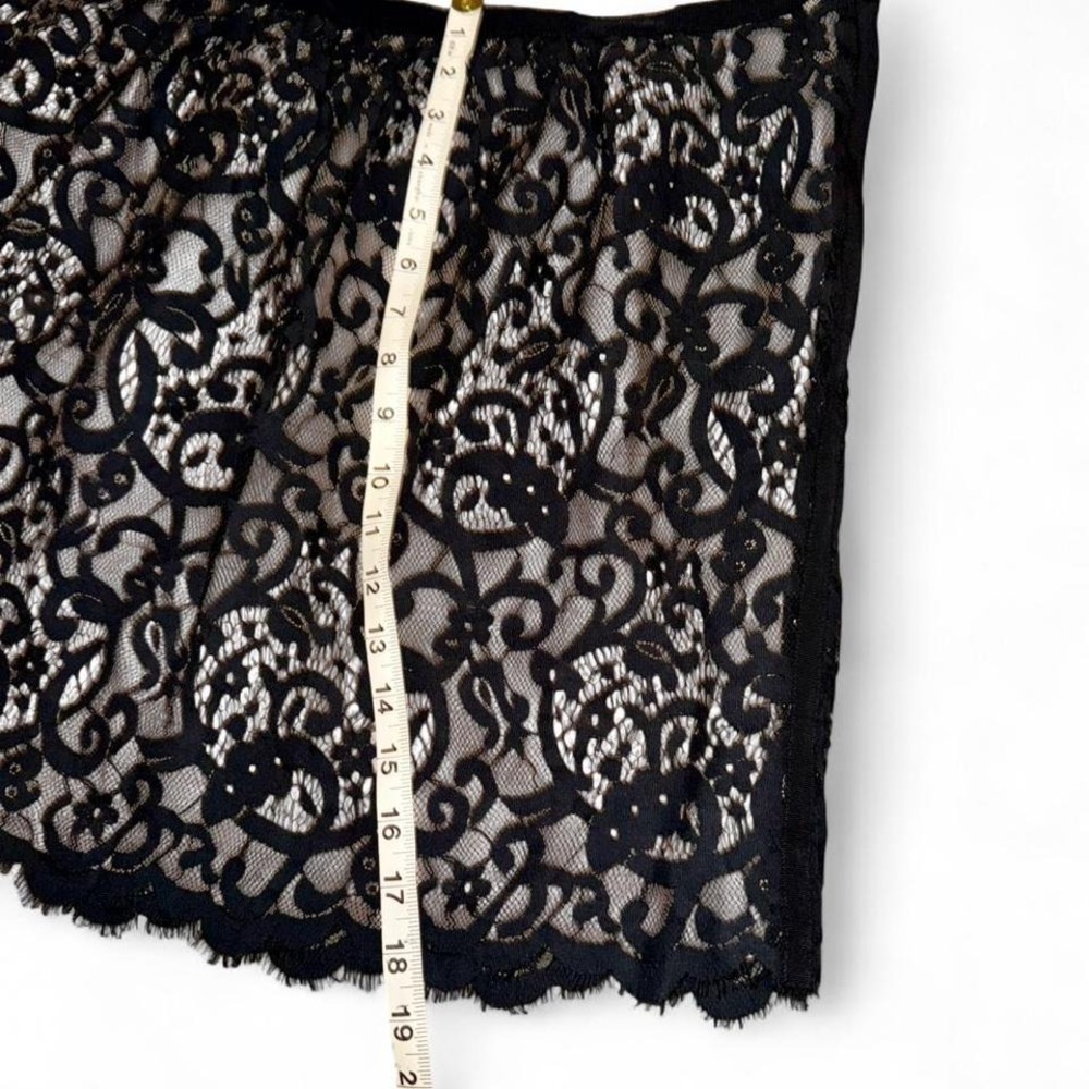 Black lace mini Shirt Ladies 14P by Anne Taylor Loft NWT - Picture 7 of 7